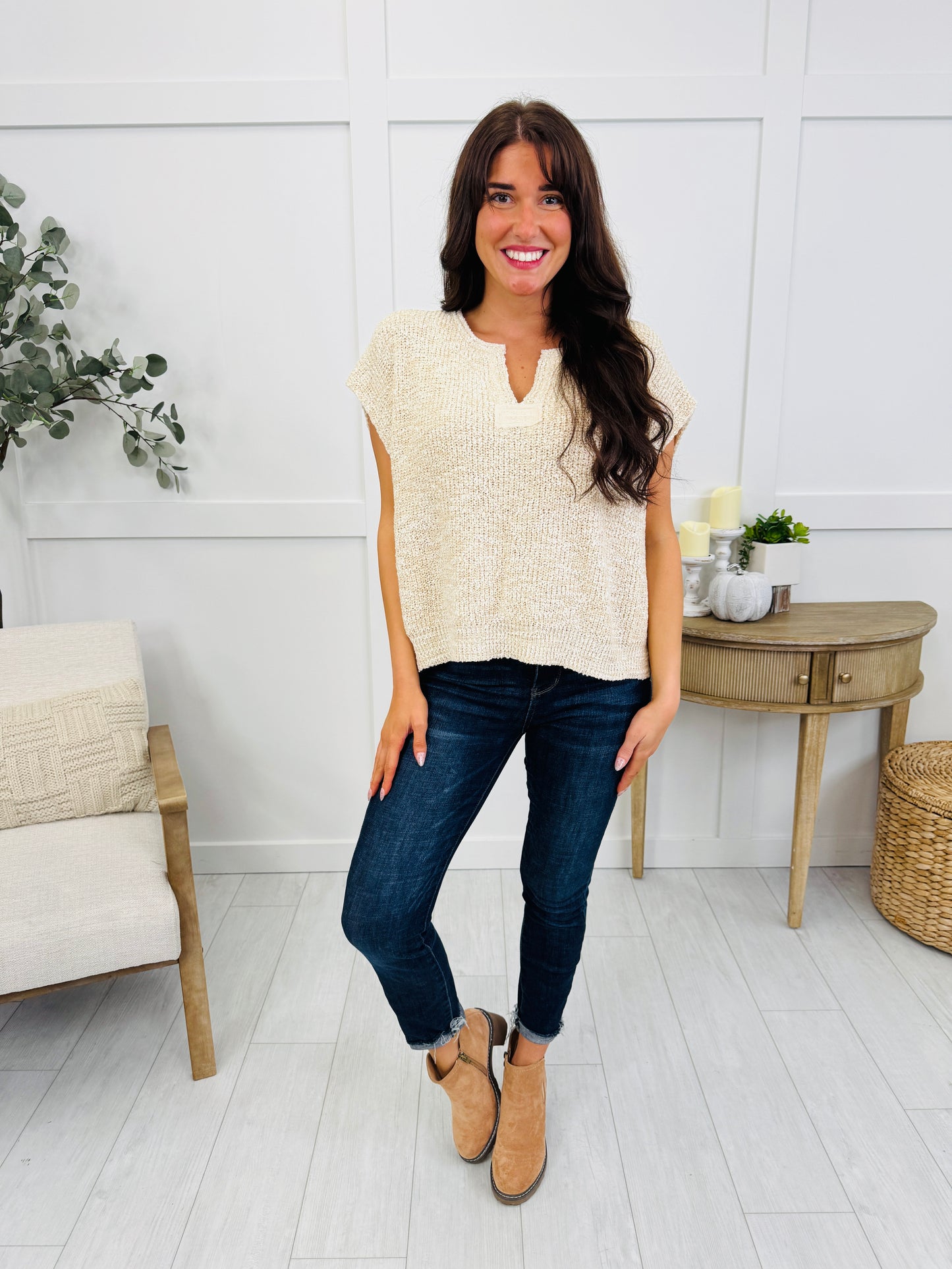 The Effortless Knit Top In Multiple Colors