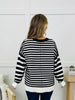 Stripe Shift Sweater in Black
