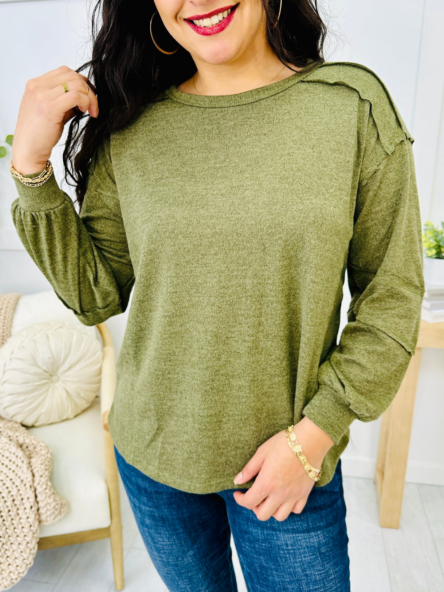 REG/CURVY Softly Stitched Pullover- Multiple Colors!