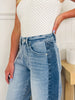 Two Tone Moment Tummy Control Slim Barrel Jeans