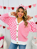 Hearts In Check Cardigan