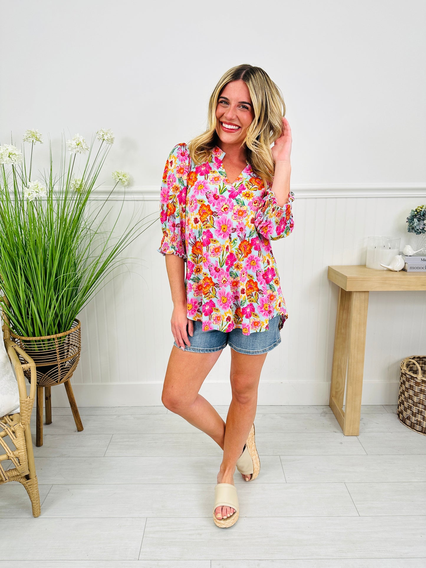 Step Into Spring Top in Savannah Print