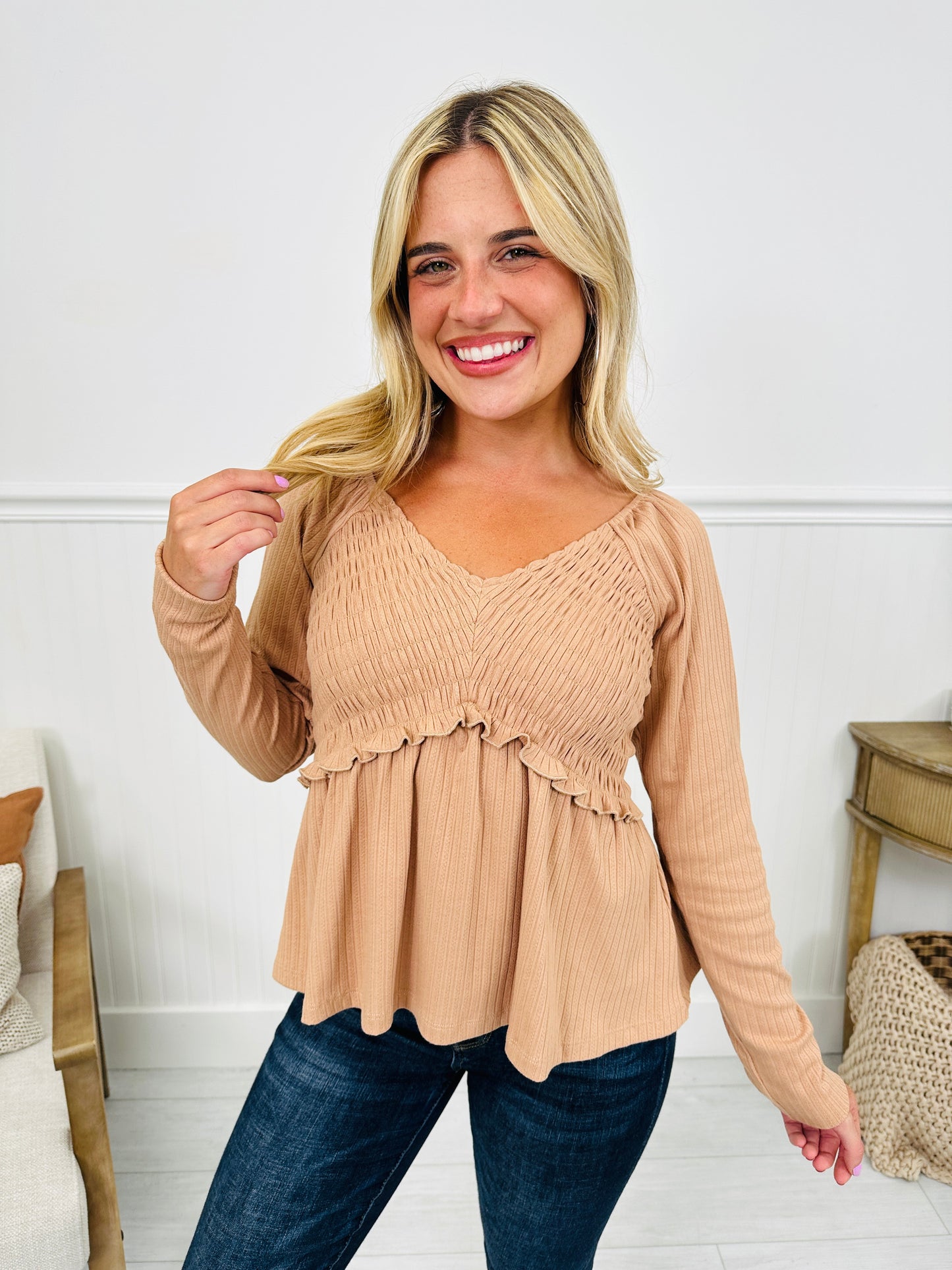 Perfectly Precious Long Sleeve Top- Multiple Colors!