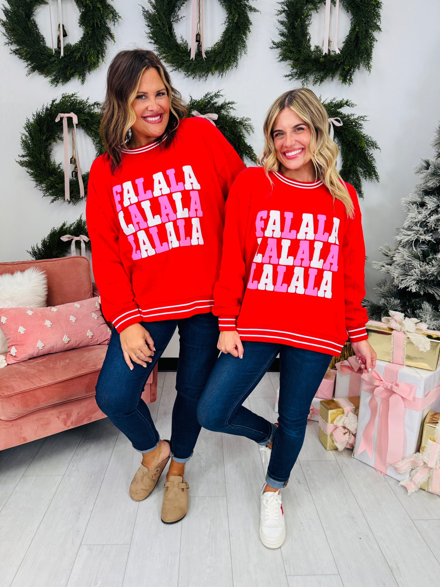 Fa La La Forever Graphic Crewneck Sweatshirt