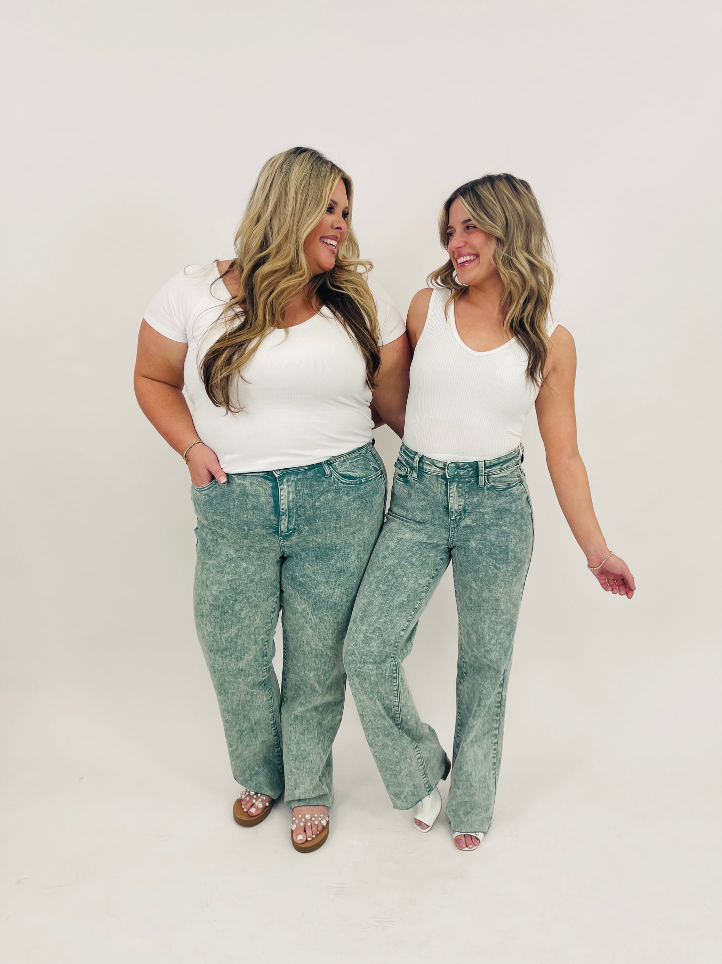 Judy Blue Shamrock & Roll Dad Jeans