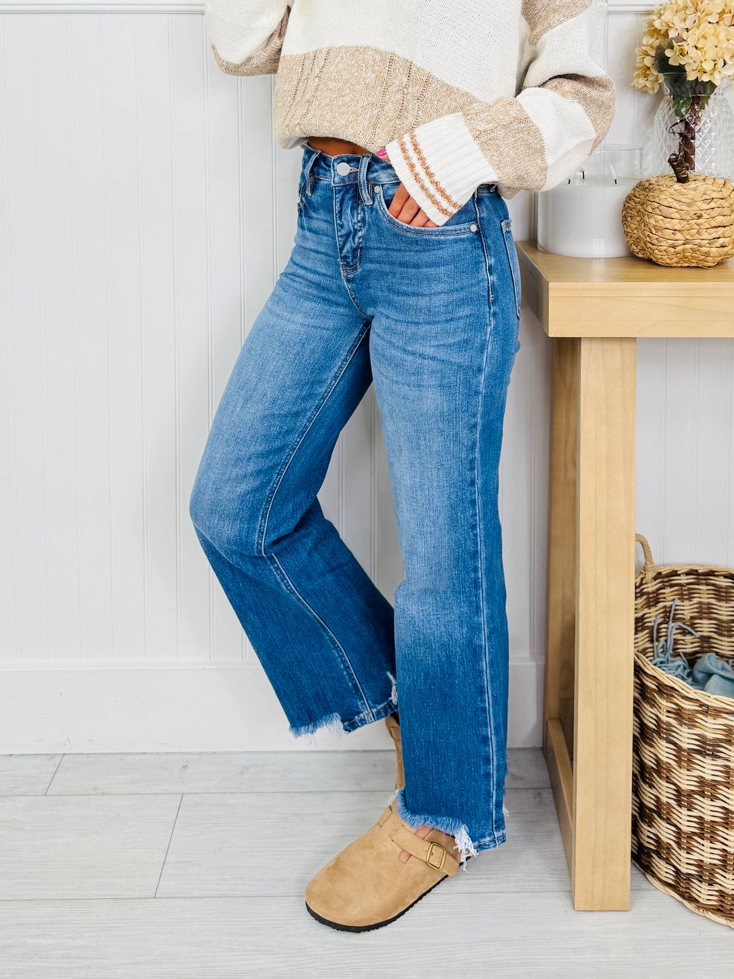 Fashionably Late Straight Tummy Control Jeans