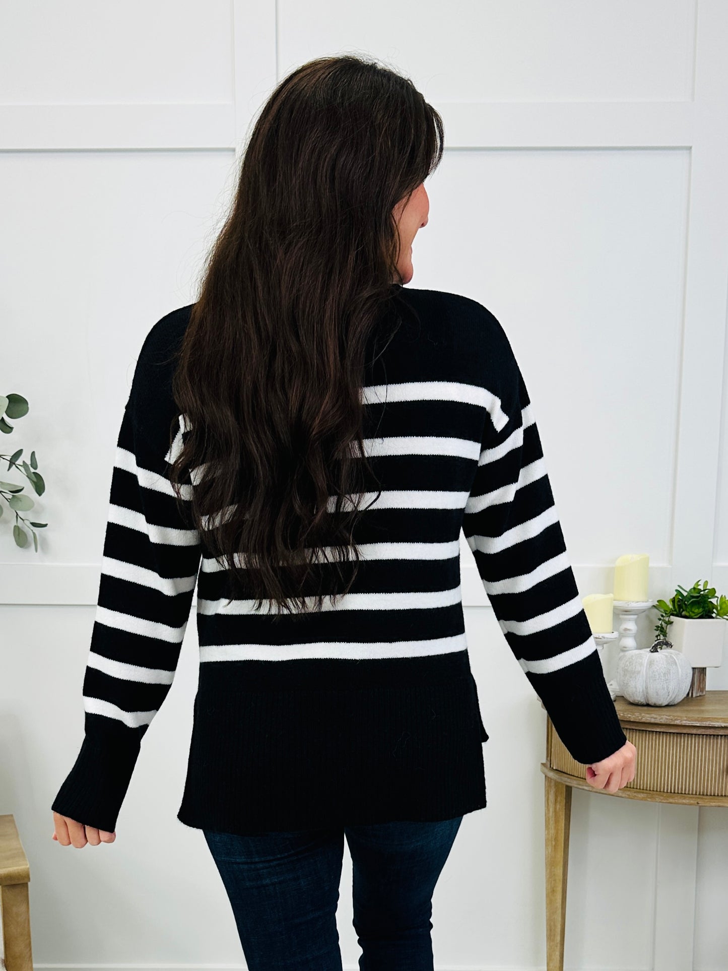 DOORBUSTER! Never Out Of Line Sweater in Black/Ivory
