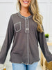 Outline Touch Top in Charcoal