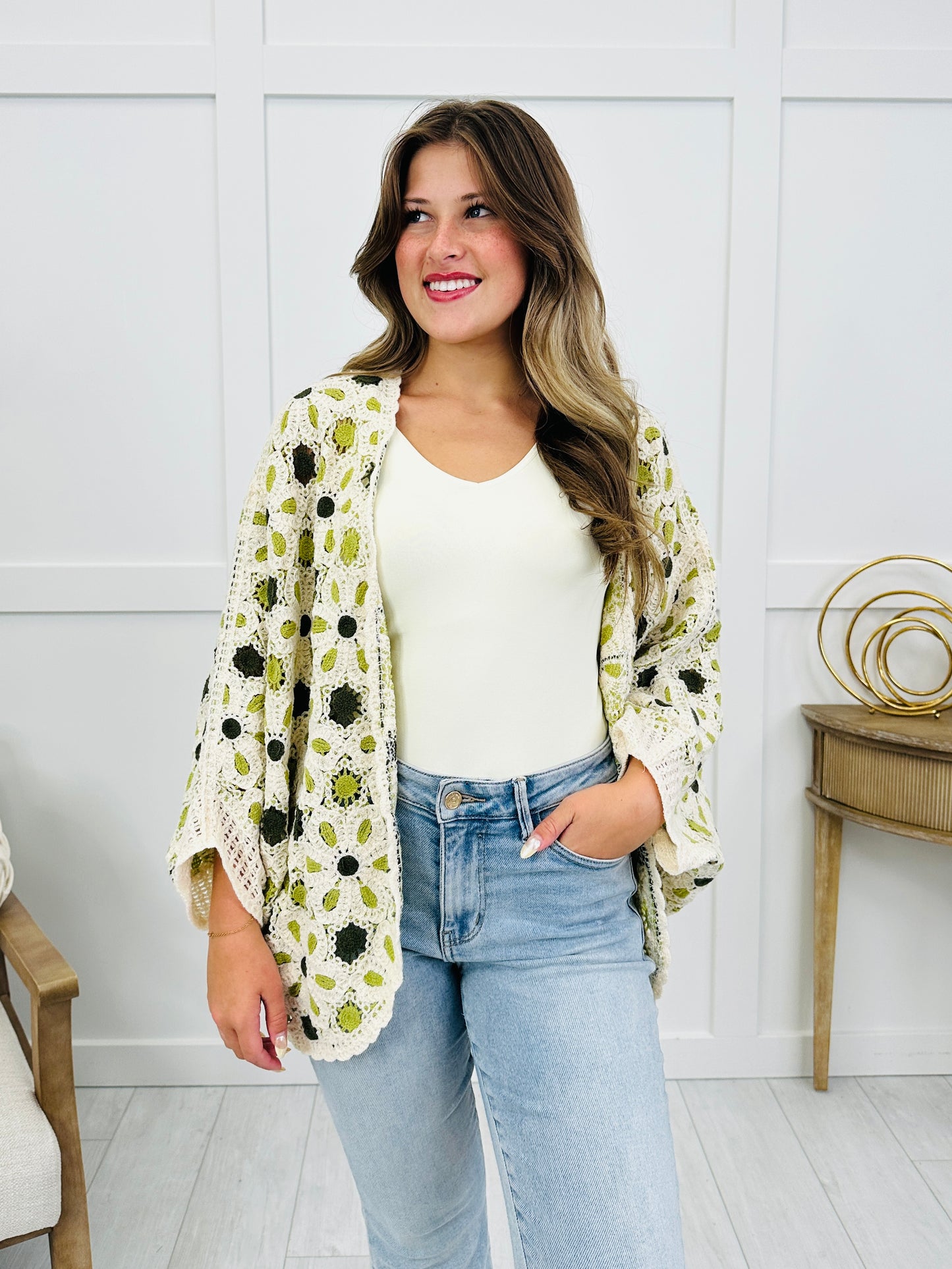Floral Framework Cardigan