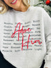 Adore Him Graphic Crewneck Sweatshirt