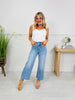 Double the Fun Wide Leg Cropped Tummy Control Jeans
