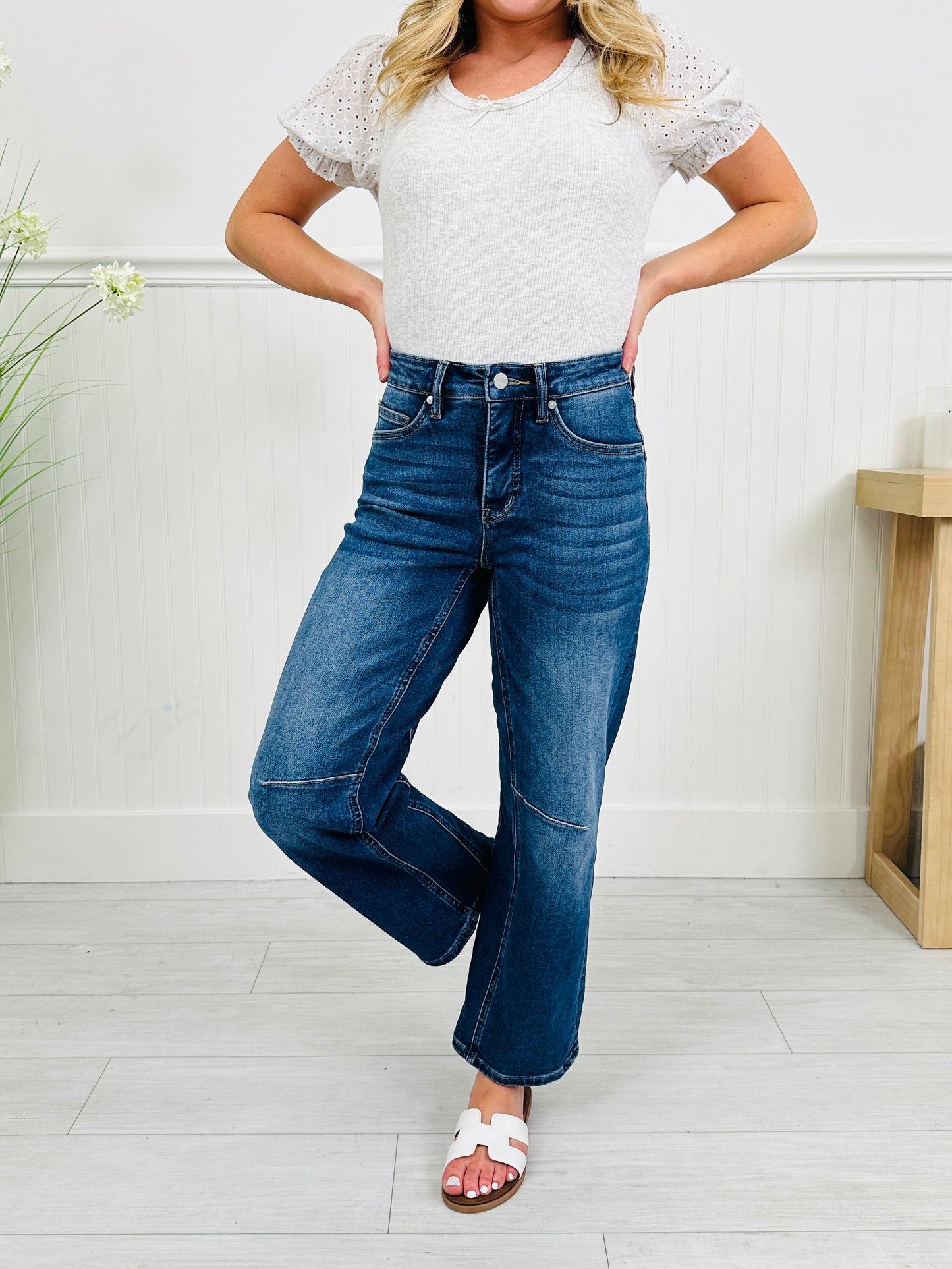 Carefully Curved Slim Barrel Jeans with Tummy Control