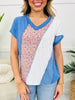 Floral Balance Top in Denim Blue