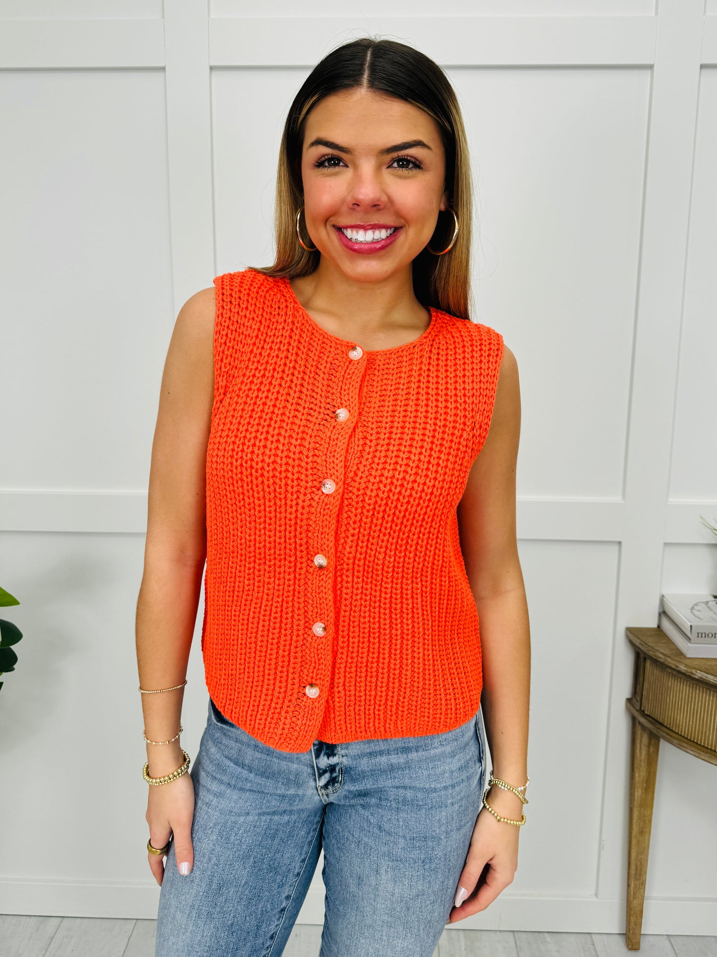 Bright Threads Tank Top In Papaya