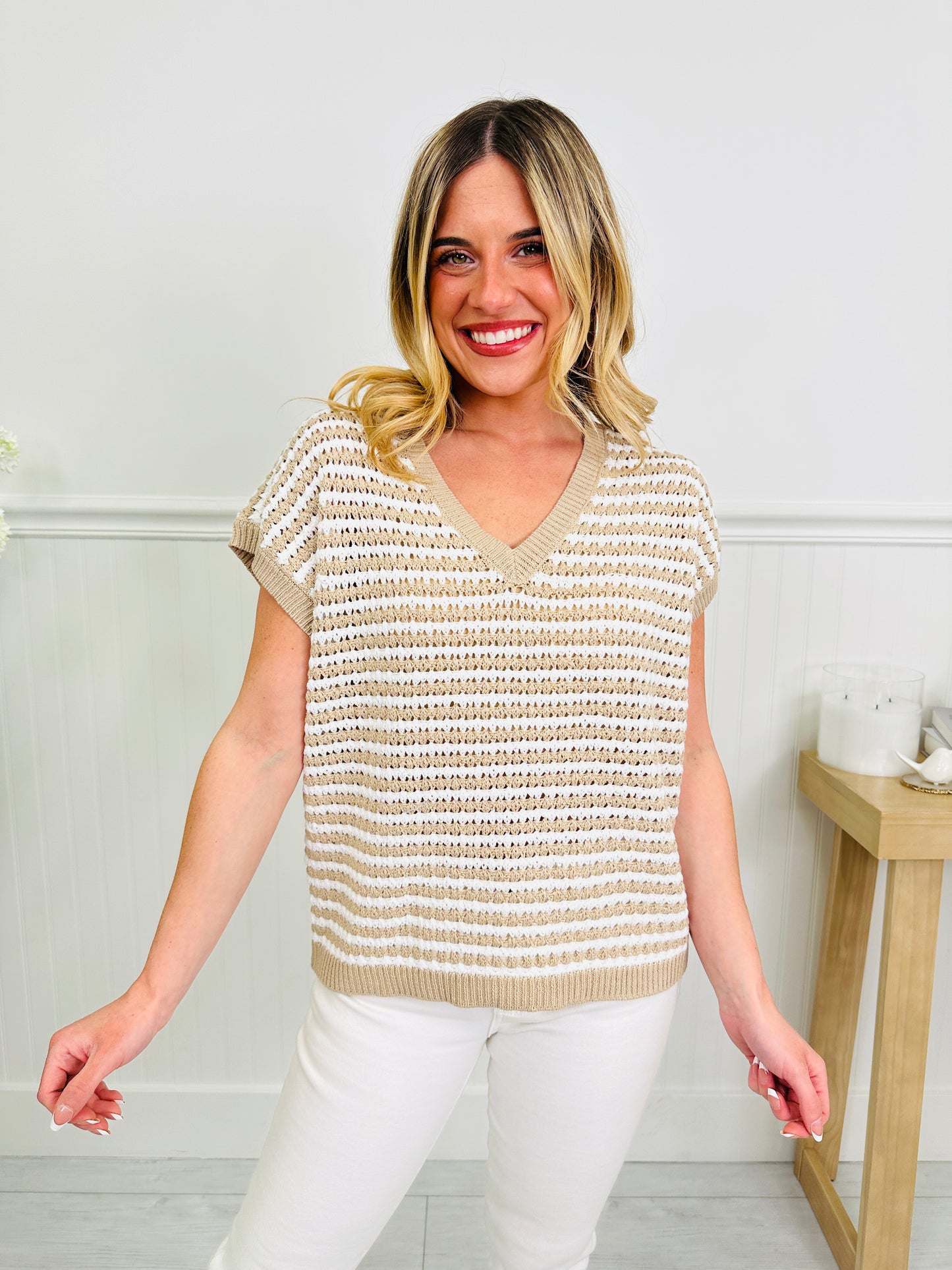 Nautical Knit Top In Multiple Colors