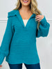 Wrapped In Forever Sweater in Teal