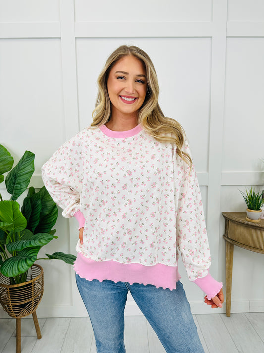 Petals On Repeat Pullover in Pink