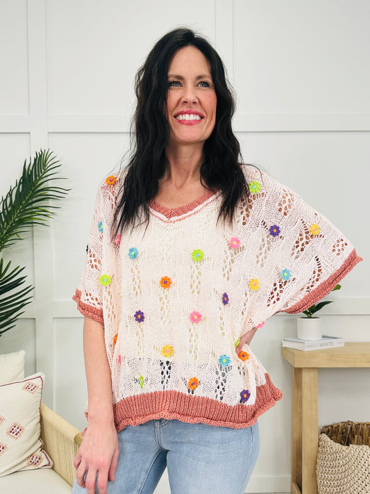 Poppy Paradise Top In Blush/Dusty Rose