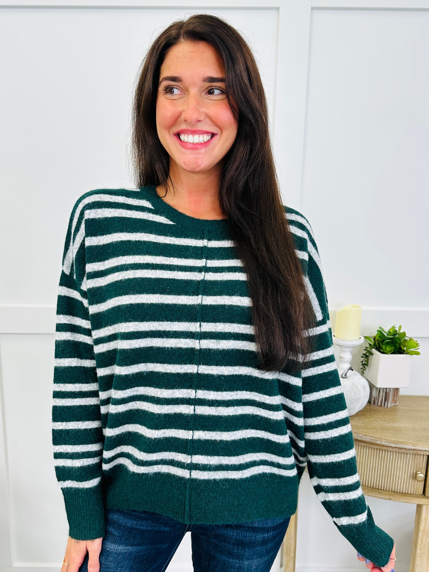 Cabin Blend Sweater In Forest