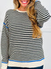 The Blackberry Lane Sweater In Black/Blue