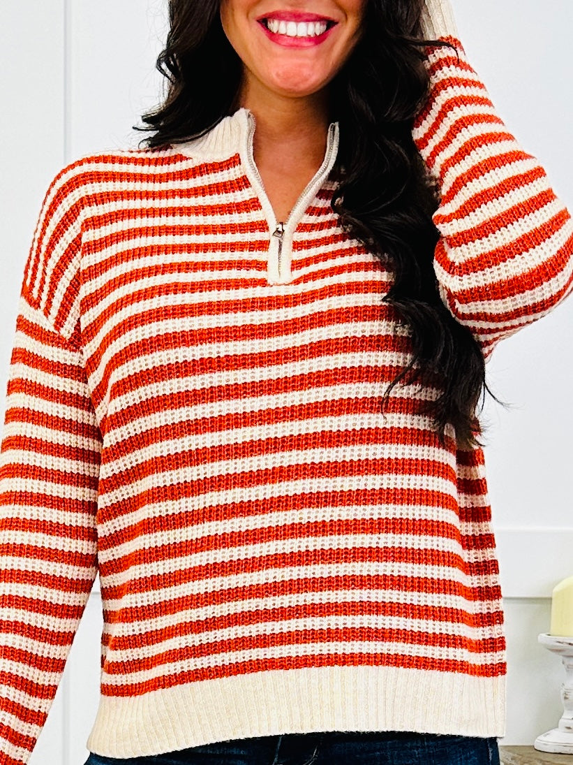 The Ridge Quarter Zip In Rust
