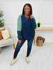 Struck By Stripes Sweater in Hunter Green