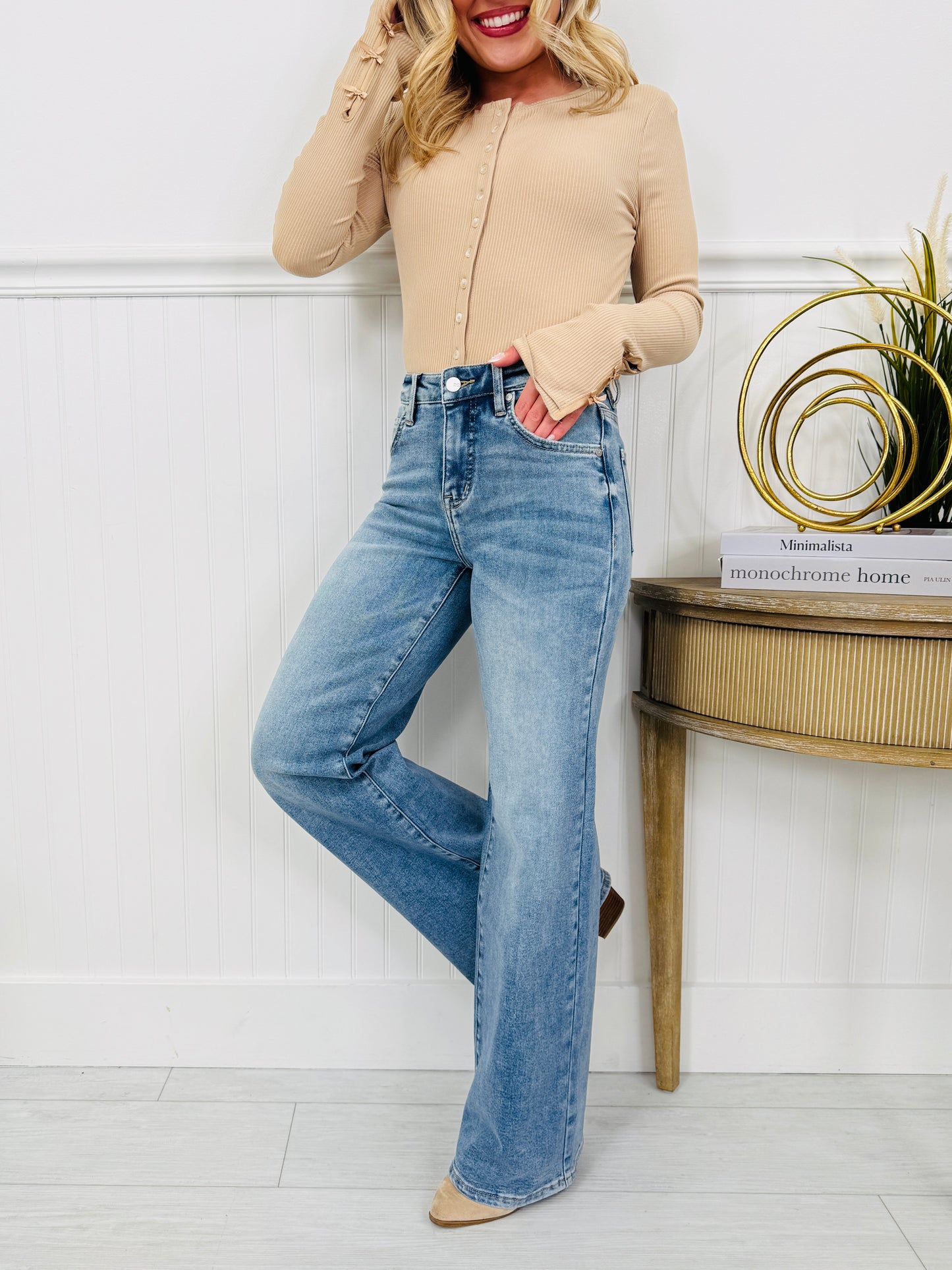 Fit Just Right Wide Leg Jeans With Tummy Control in Four Inseams