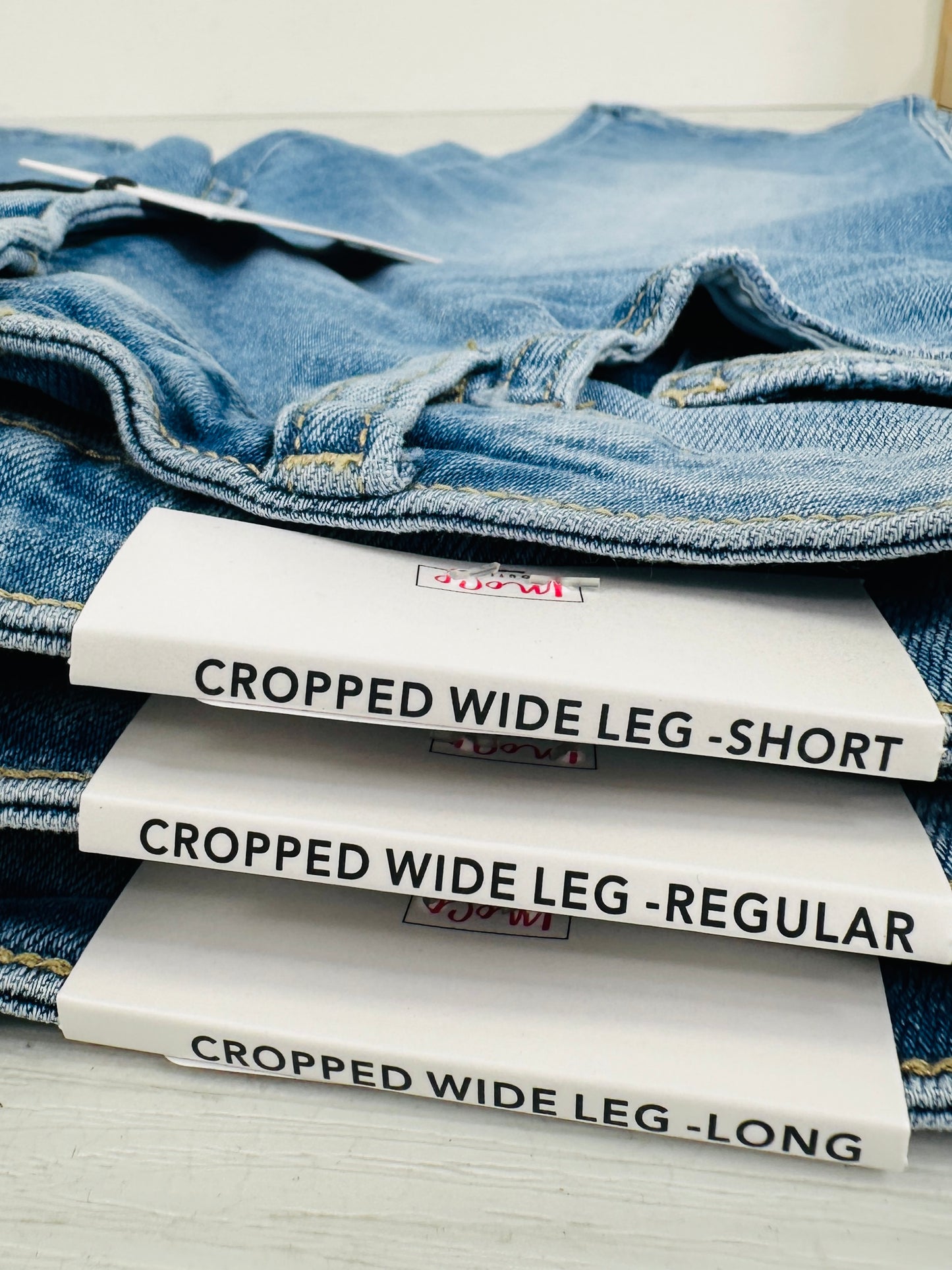 Triple The Fun Tummy Control Cropped Wide Leg Jeans in Three Inseams