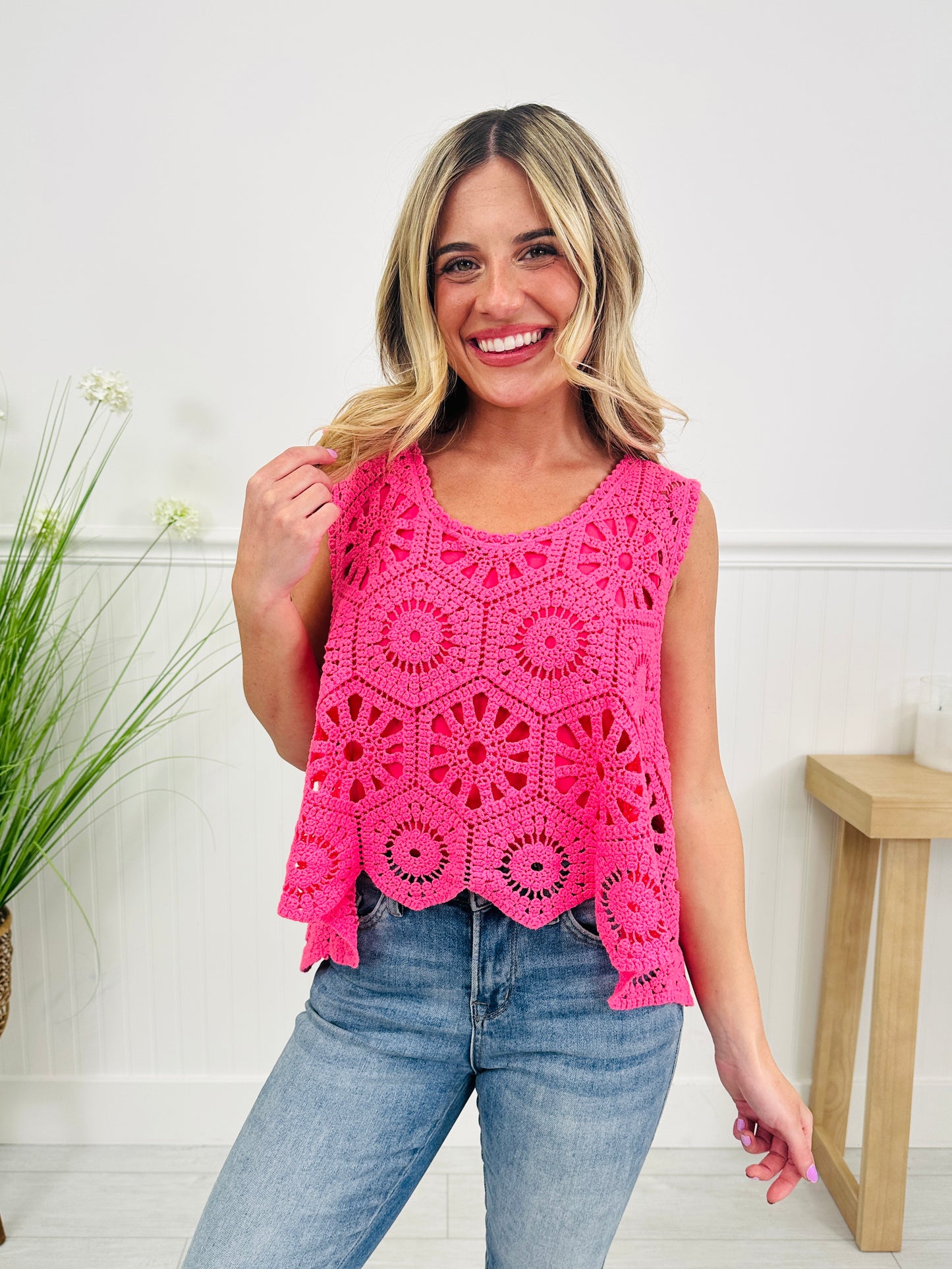 Crochet All Day Top In Multiple Colors