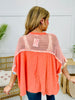 Watercolor Whimsy Top In Neon Peach