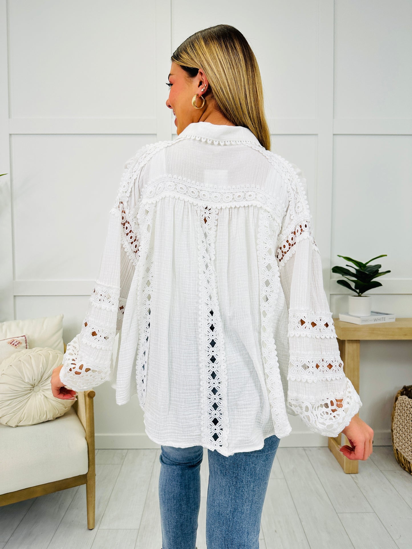 Elegance In Layers Shacket In Off White