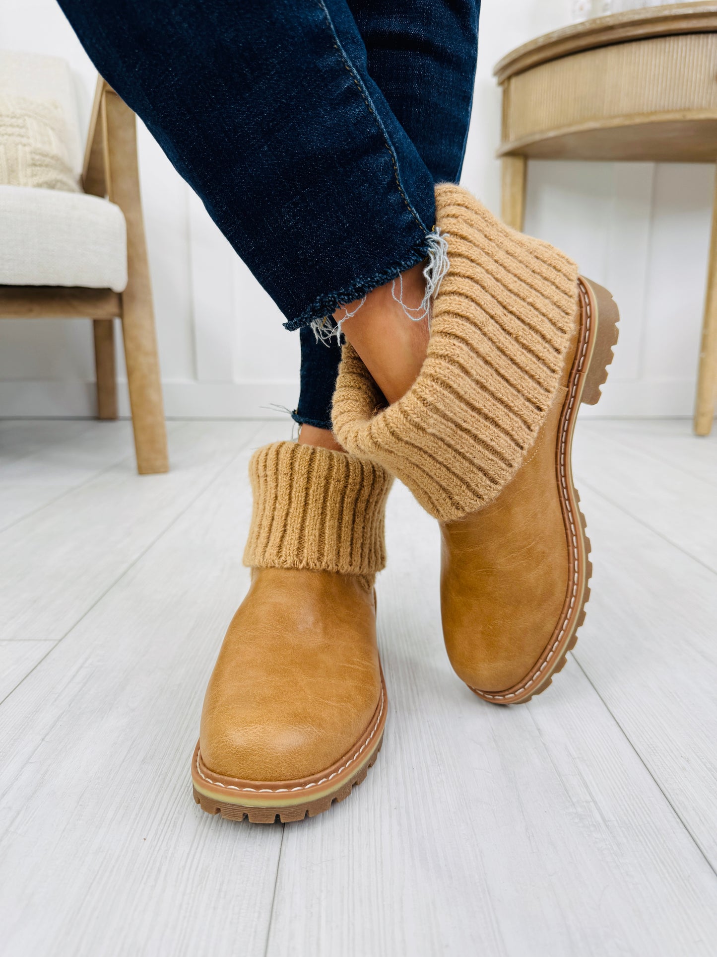 Boho Ridge Booties In Caramel
