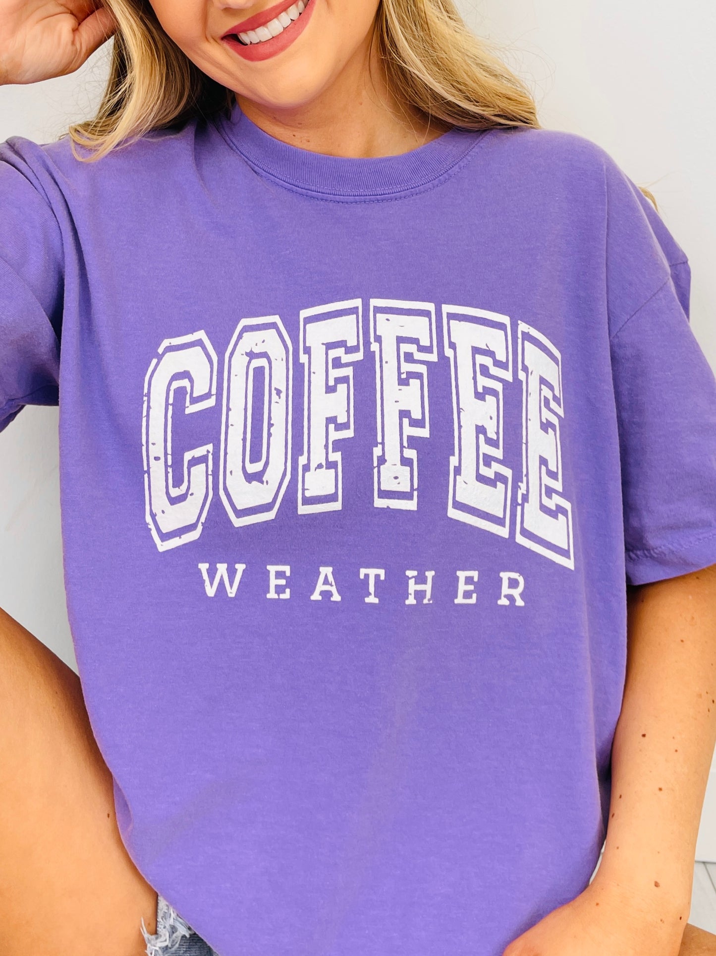 Coffee Weather Graphic Tee in Multiple Colors