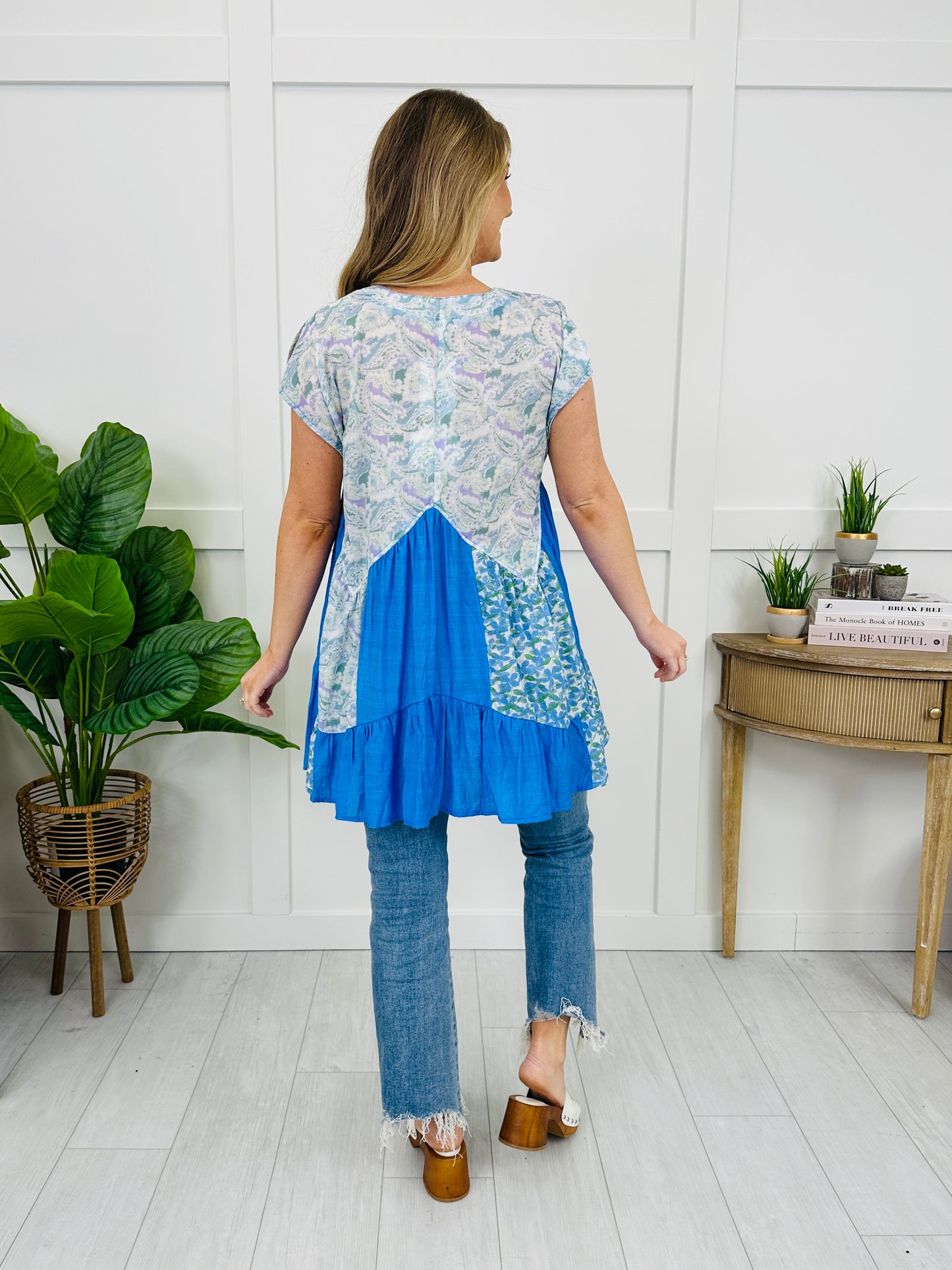 Poetic Motion Top in Blue Mix