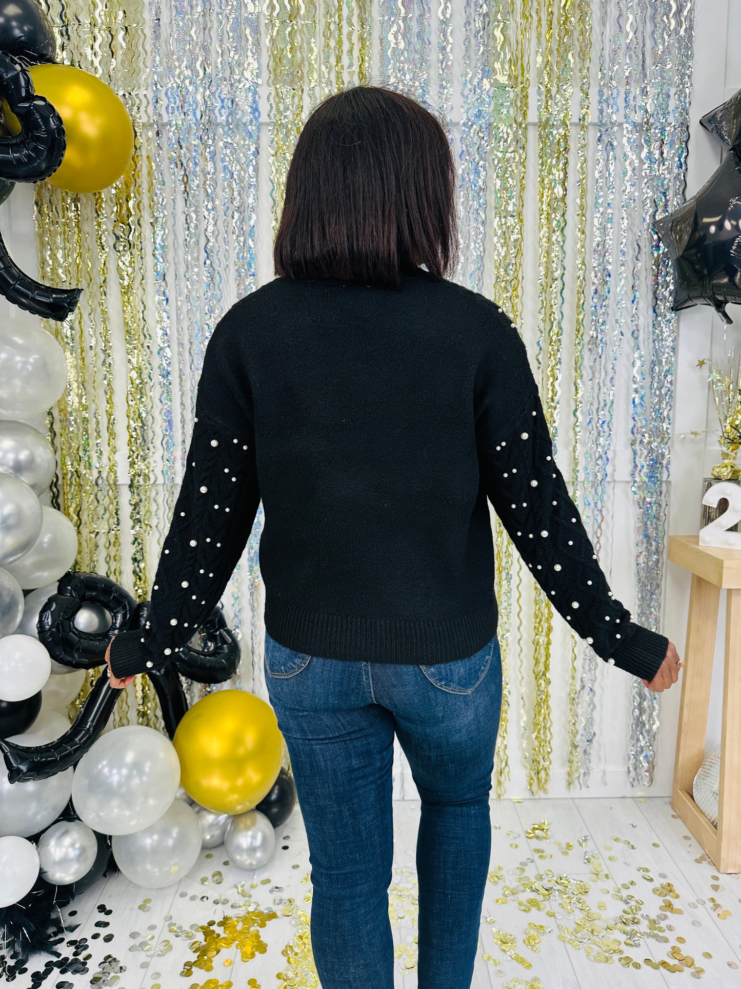 Midnight Pearls Sweater