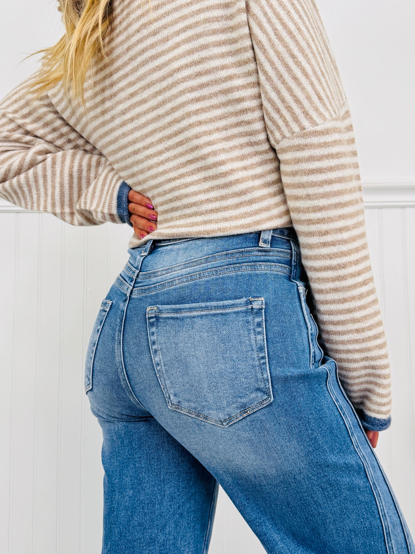 Signature Seam Tummy Control Wide Leg Jeans