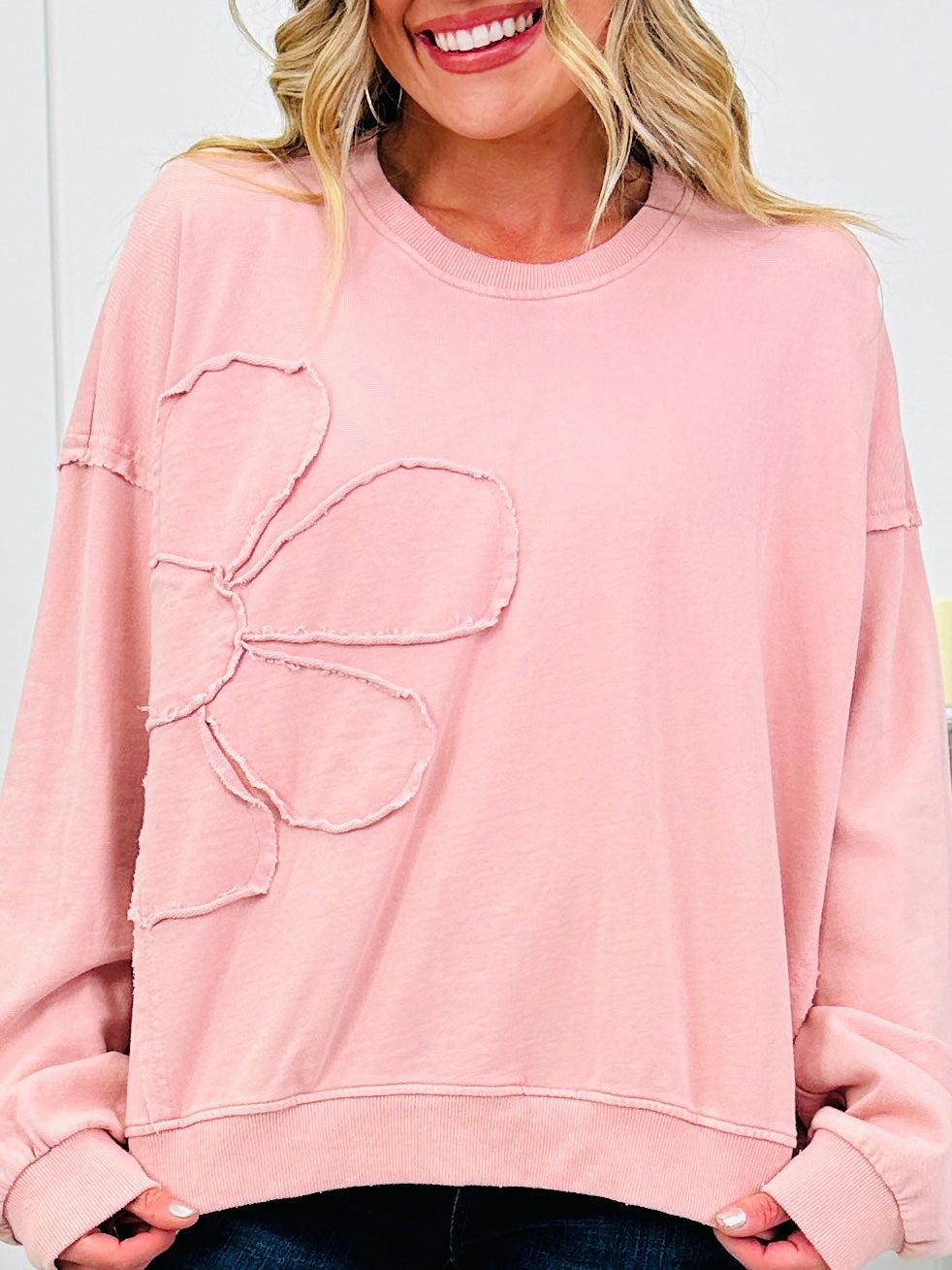 Easy Daisy Top In Dusty Pink