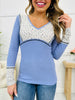 Threads of Grace Top In Evening Blue