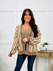 Line It Up Cardigan In Mocha/Oatmeal