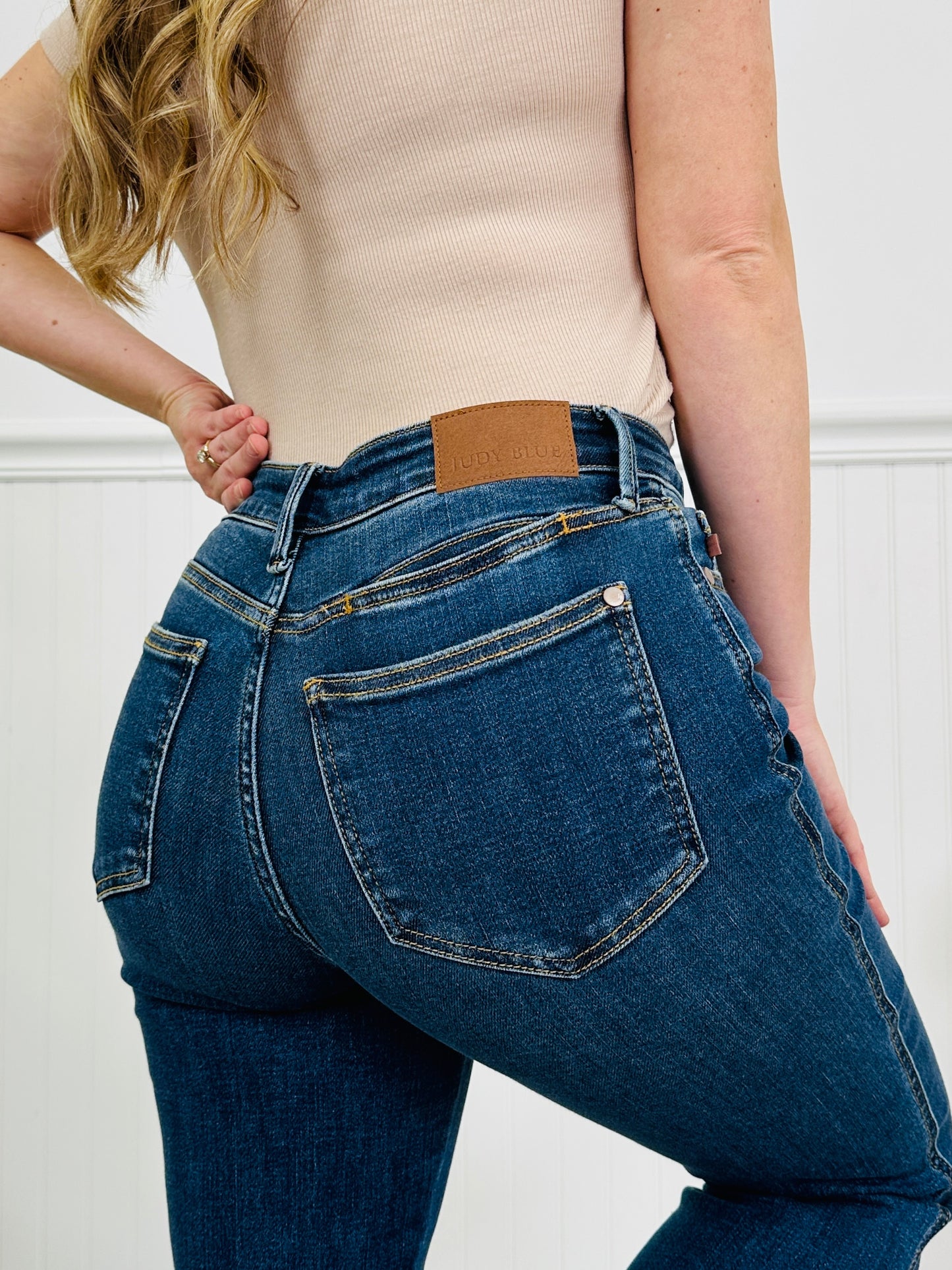 Judy Blue Say Less Bootcut Jeans with Cellphone Pocket