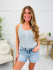 Simply Soft Floral Tank In Blue