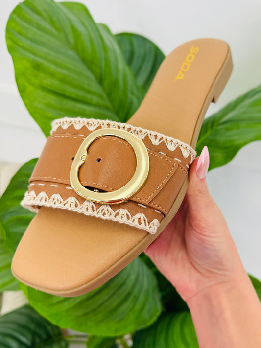 Daily Detail Sandals In Tan