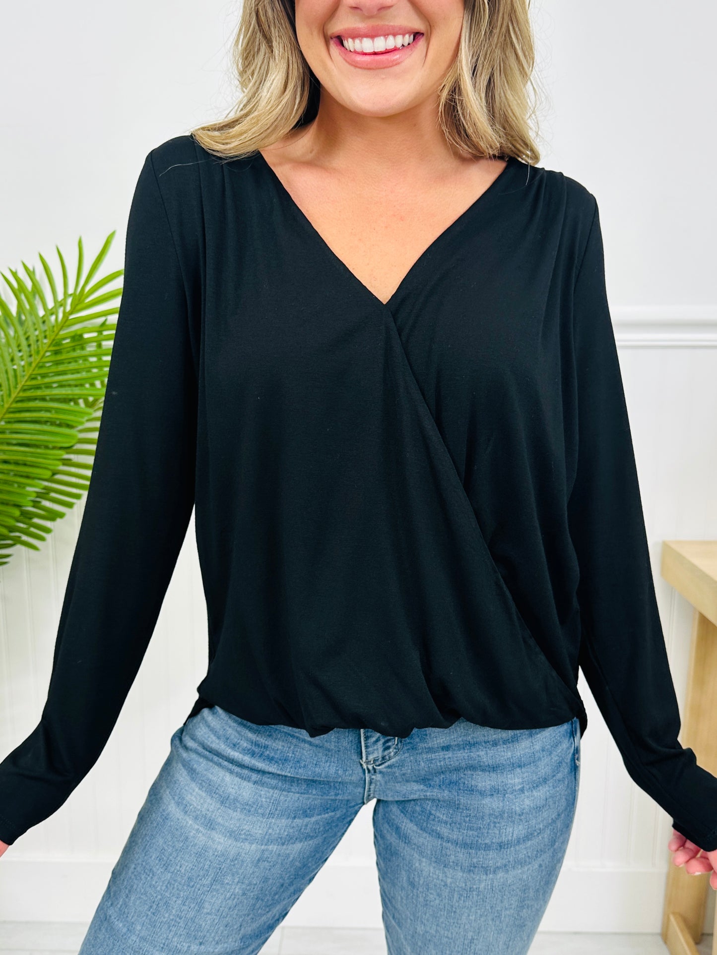 Wrapped in Style Long Sleeve Top- Multiple Colors!