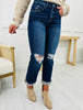 Lovervet Turn it Up Cropped Straight Leg Jeans in Reg/Curvy