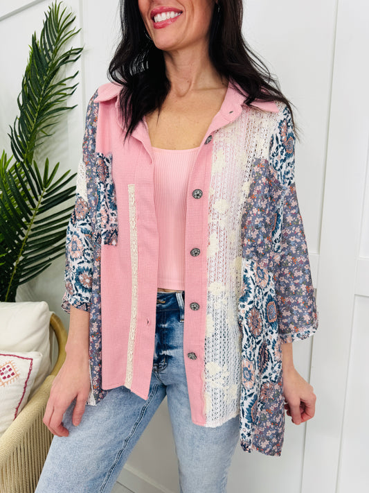 Vintage Whispers Top In Soft Pink