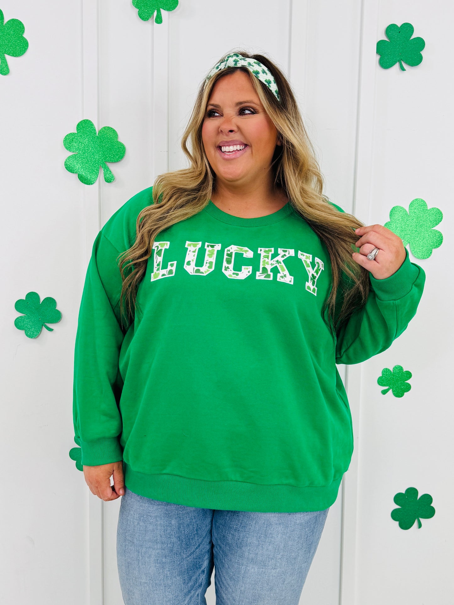 Lucky Shamrock Crewneck Sweatshirt