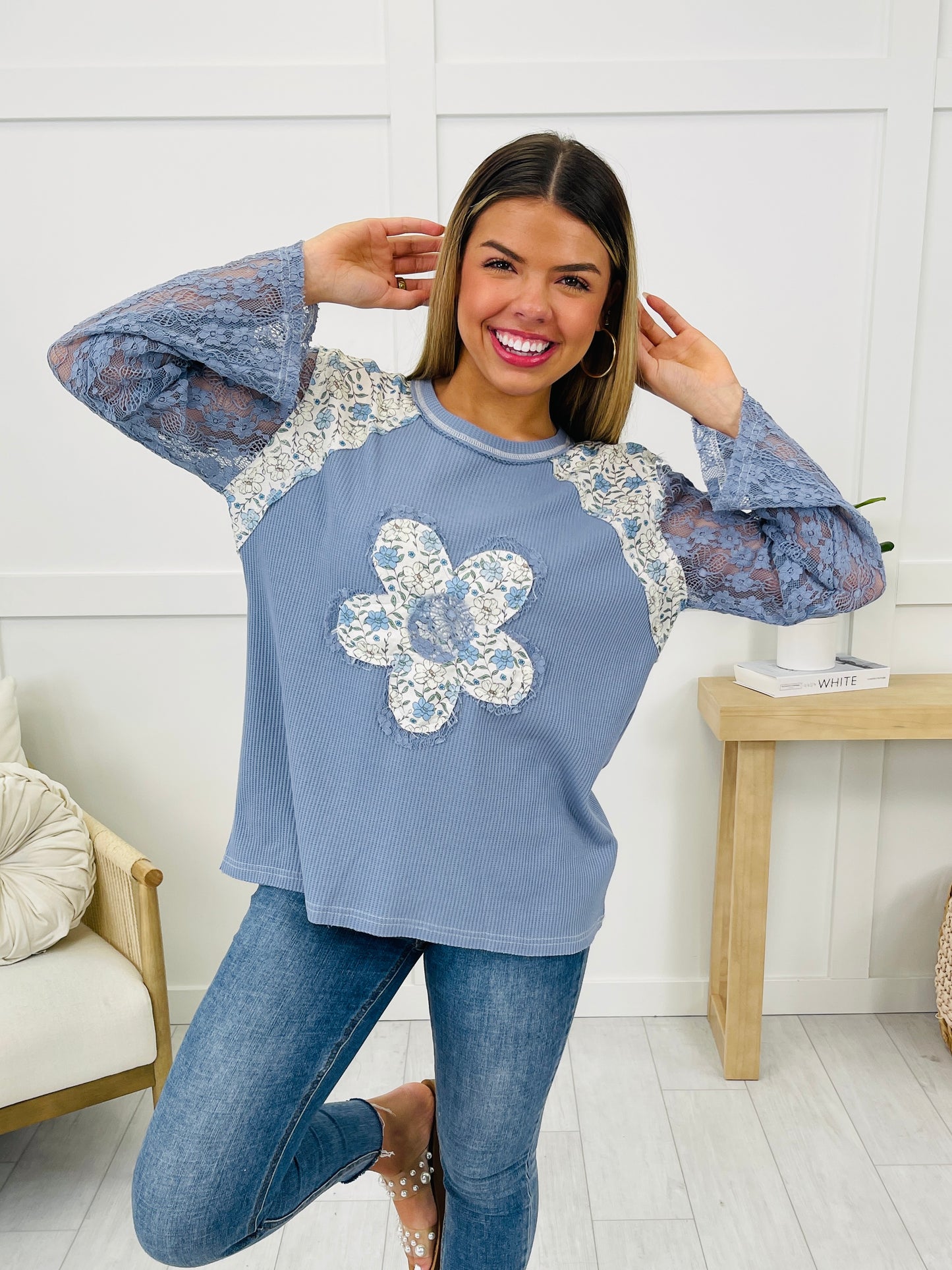 PREORDER! Beloved Bliss Top In Cornflower Blue