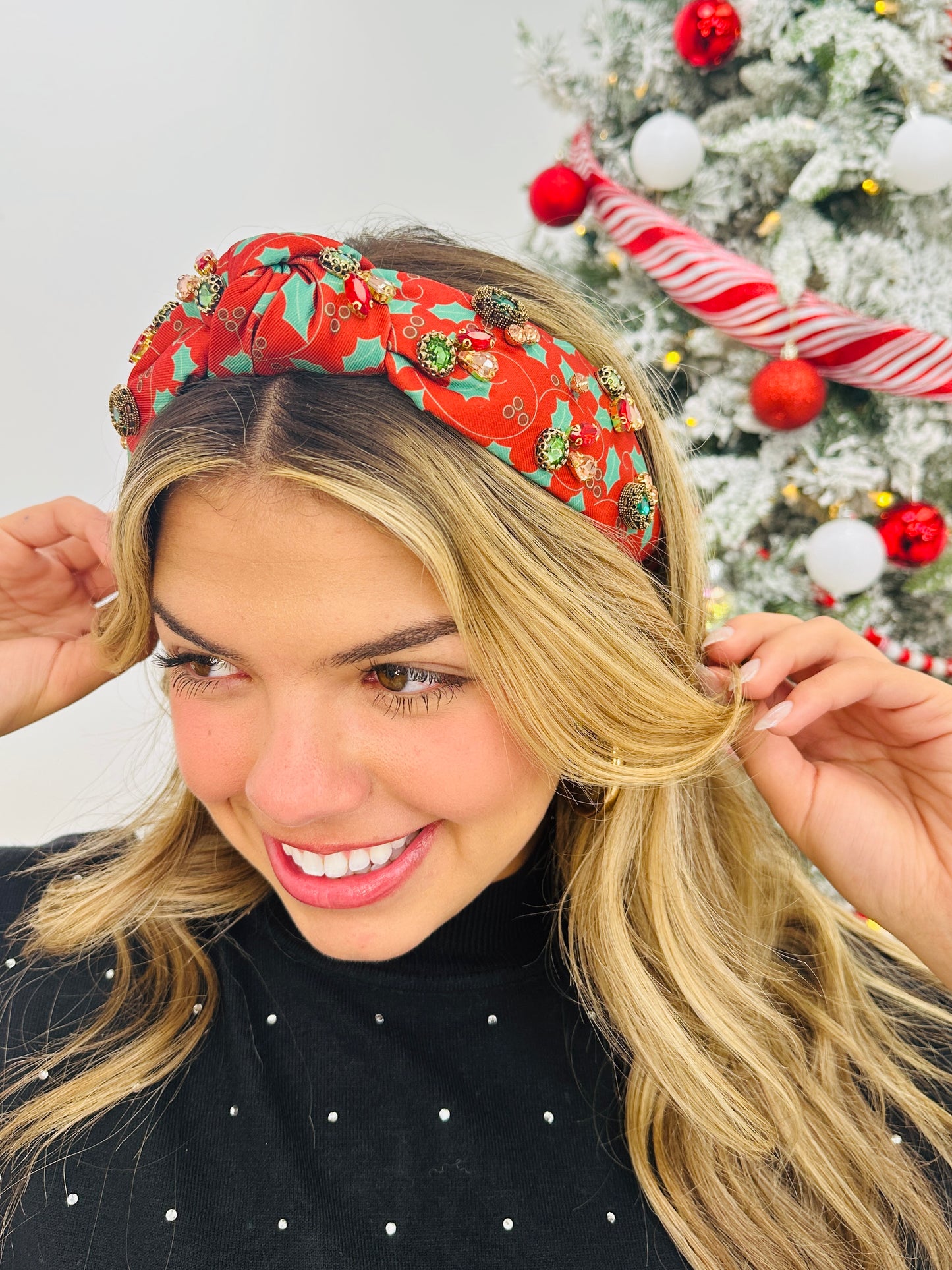 Red Holiday Knot Headband