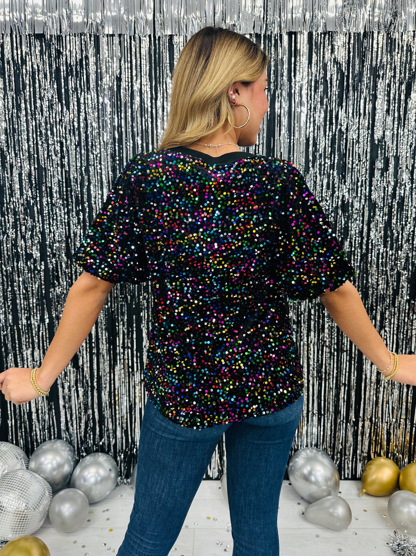 REG/CURVY Starry Night Shimmer Top