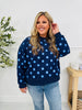 Dot Your Day Pullover in Navy